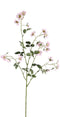 PTMD Rose Flower Pink Wild Rose Spray With Leaves
