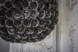 PTMD Rosella Ronde Hanglamp - H46 x Ø33 cm - Ijzer - Zwart