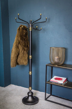 PTMD Rowin Staande Kapstok - 37 x 67 x 179 cm - RVS - Zwart