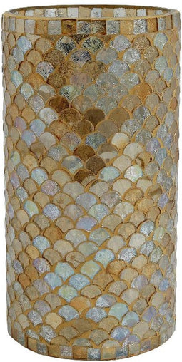 PTMD Rozanne Windlicht - 14 x 14 x 25 cm - Glas - Goud