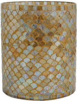 PTMD Rozanne Windlicht - 18 x 18 x 22 cm - Glas - Goud