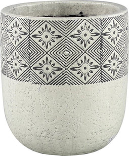 PTMD Rudy wit keramiek pot hoog maat in cm: 28 x 28 x 31