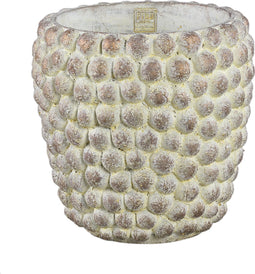 PTMD Ruis Cream Cement Dotted Pot Round XL