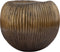 PTMD Russel Gold Alu Round Pot Low Ribbed Wide