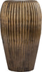 PTMD Russel Gold Alu Round Pot Ribbed Low