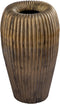 PTMD Russel Gold Alu Round Pot Ribbed Low