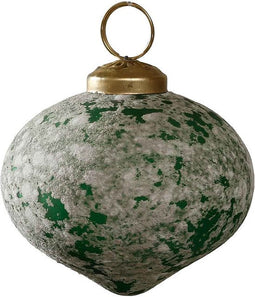 PTMD Rustic Forest Kerstbal - 7 x 7 x 7 cm - Glas - Groen