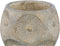 PTMD Saff Brown Cement Pot With Circle Pattern Round L