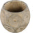 PTMD Saff Brown Cement Pot With Circle Pattern Round L