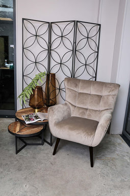 PTMD Salontafel Danyon Rond Set van 2 Inlayed Hout Grijs Iro