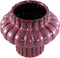 PTMD Sannee Red Ceramic Pot Ribbed Wide Middle L