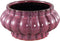 PTMD Sannee Red ceramic pot ribbed wide middle low L