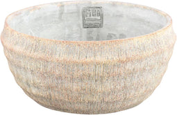 PTMD Sary Bloempot - 25 x 25 x 12 cm - Cement - Créme
