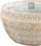 PTMD Sary Cream Cement Pot Minimal Stripe Rib Bowl L