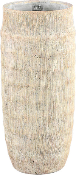 PTMD Sary Cream Cement Pot Minimal Stripe Rib High M