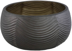 PTMD Schaal Elichi - 22x22x10 cm - Glas - Bruin