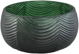 PTMD Schaal Elichi - 22x22x10 cm - Glas - Groen