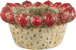 PTMD Schaal Fruitsy - 30x30x15 cm - Terracotta - Rood