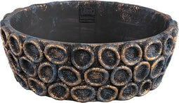 PTMD Schaal Sturdy - 30x30x10 cm - Cement - Zwart