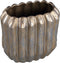 PTMD Seattle Bronze Ceramic Pot Oval Ribbed High L