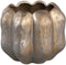 PTMD Seattle Bronze Ceramic Pot Round Ribbed Low M