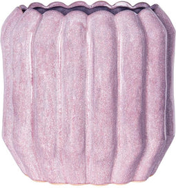 PTMD Seattle Pink Ceramic Pot Round Ribbed High L