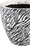 PTMD Sebra Ronde Bloempot - H26,5 x Ø29 cm - Geglazuurd keramiek - Wit