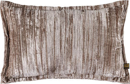 PTMD Senny Beige Velvet Cushion Ruffle Rim Rectangle