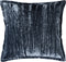 PTMD Senny Blue Velvet Cushion Ruffle Rim Square L