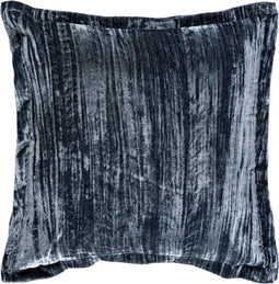 PTMD Senny Blue Velvet Cushion Ruffle Rim Square S