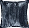 PTMD Senny Blue Velvet Cushion Ruffle Rim Square S