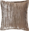 PTMD Senny Taupe Velvet Cushion Ruffle Rim Square L