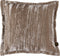 PTMD Senny Taupe Velvet Cushion Ruffle Rim Square S