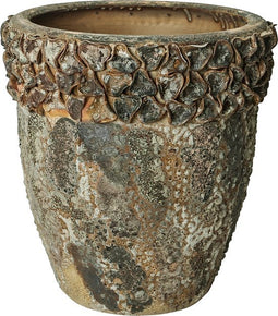 PTMD Severo Ronde Bloempot - H45 x Ø42 cm - Keramiek - Bruin