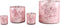 PTMD Shana Windlicht - 20 x 20 x 20 cm - Glas - Roze
