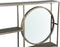 PTMD Sharina Gold Iron Wall Rack With Mirror