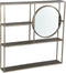 PTMD Sharina Gold Iron Wall Rack With Mirror