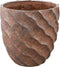 PTMD Sharlae Brown Cement Pot Wavy Lines Round XL