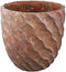 PTMD Sharlae Brown Cement Pot Wavy Lines Round XXL