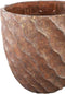 PTMD Sharlae Brown Cement Pot Wavy Lines Round XXL