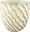 PTMD Sharlae Cream Cement Pot Wavy Lines Round XXL