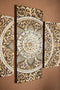 PTMD Sharlene Gold MDF Antique Carved Wallpanel 5 Pcs