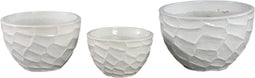 PTMD Sharlene White Ceramic Pot Scaled Round SV3