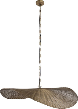 PTMD Shauney Gold Iron Wavy Hanging Lamp Round L