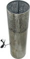 PTMD Shavi Grey antique iron floor lamp round pilar M