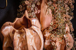 PTMD Shavon Ronde Pot - 16 x 15 x 19 cm - Keramiek - Koper