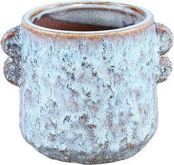 PTMD Shay Bloempot - 14 x 11 x 11 cm - Keramiek - Blauw