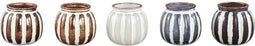 PTMD Sherisse Mix Glass Tealight White Stripes SV5