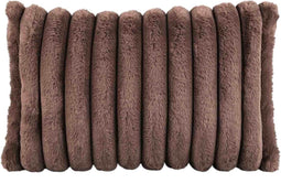 PTMD Sierkussen Hadi - 60x14x40 cm - Imitatie Bont - Bruin