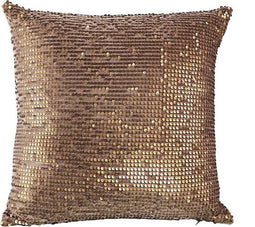 PTMD Sierkussen Vanny - 40x10x40 cm - Textiel - Bruin